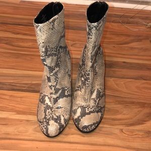 Snake skin booties